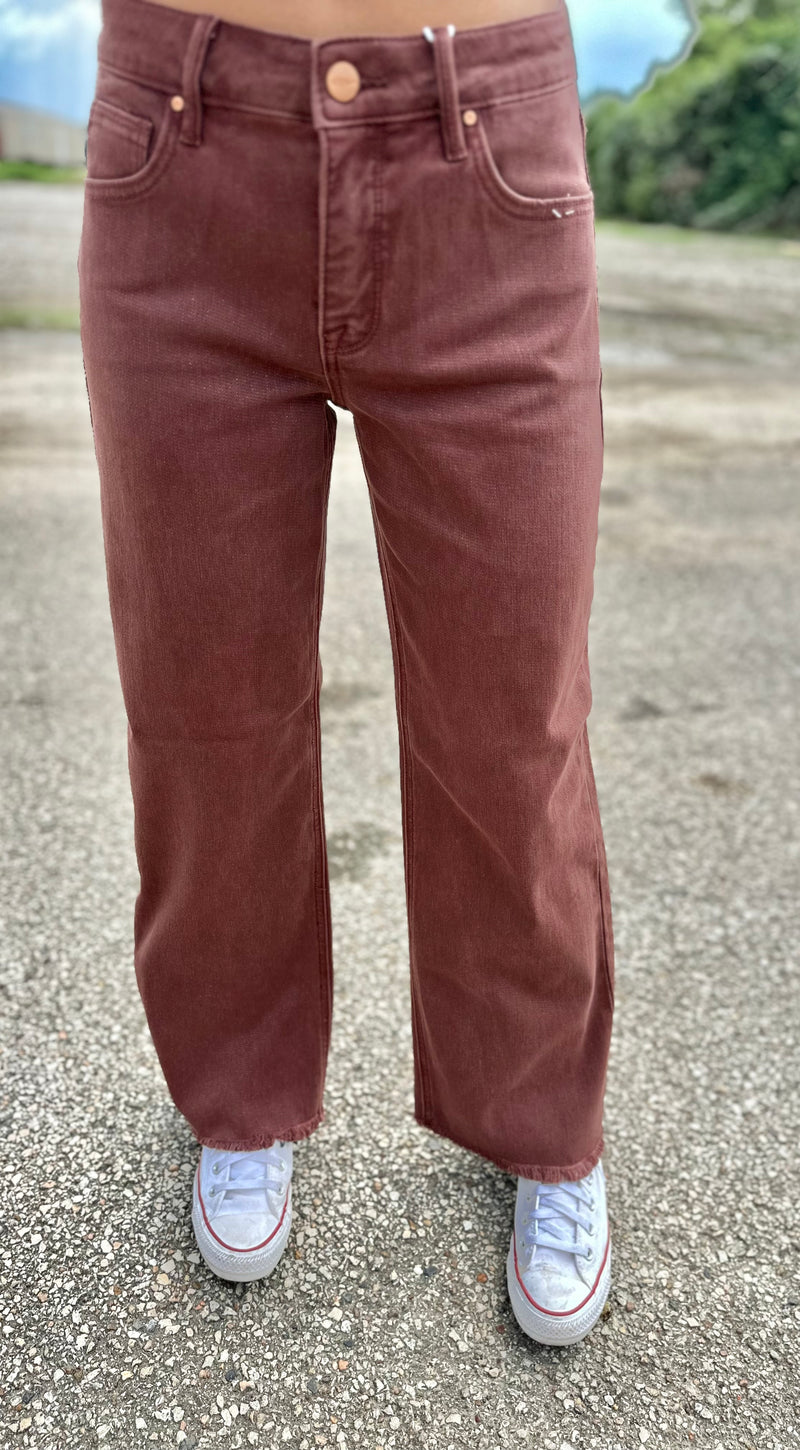 I Meant It Jeans- Brown Risen
