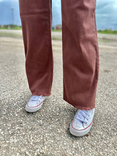 I Meant It Jeans- Brown Risen