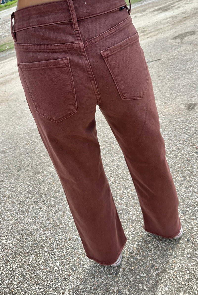 I Meant It Jeans- Brown Risen