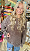 Falling For Fall Top- Chocolate