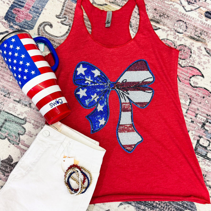 Glitter Bow Tank