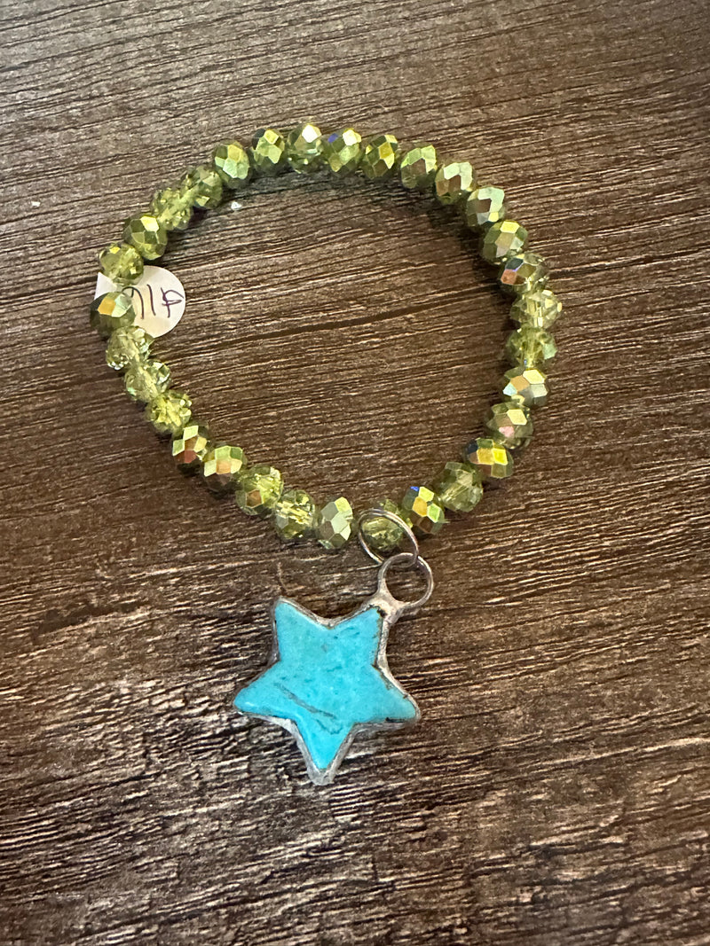 Green Star soldered bracelet