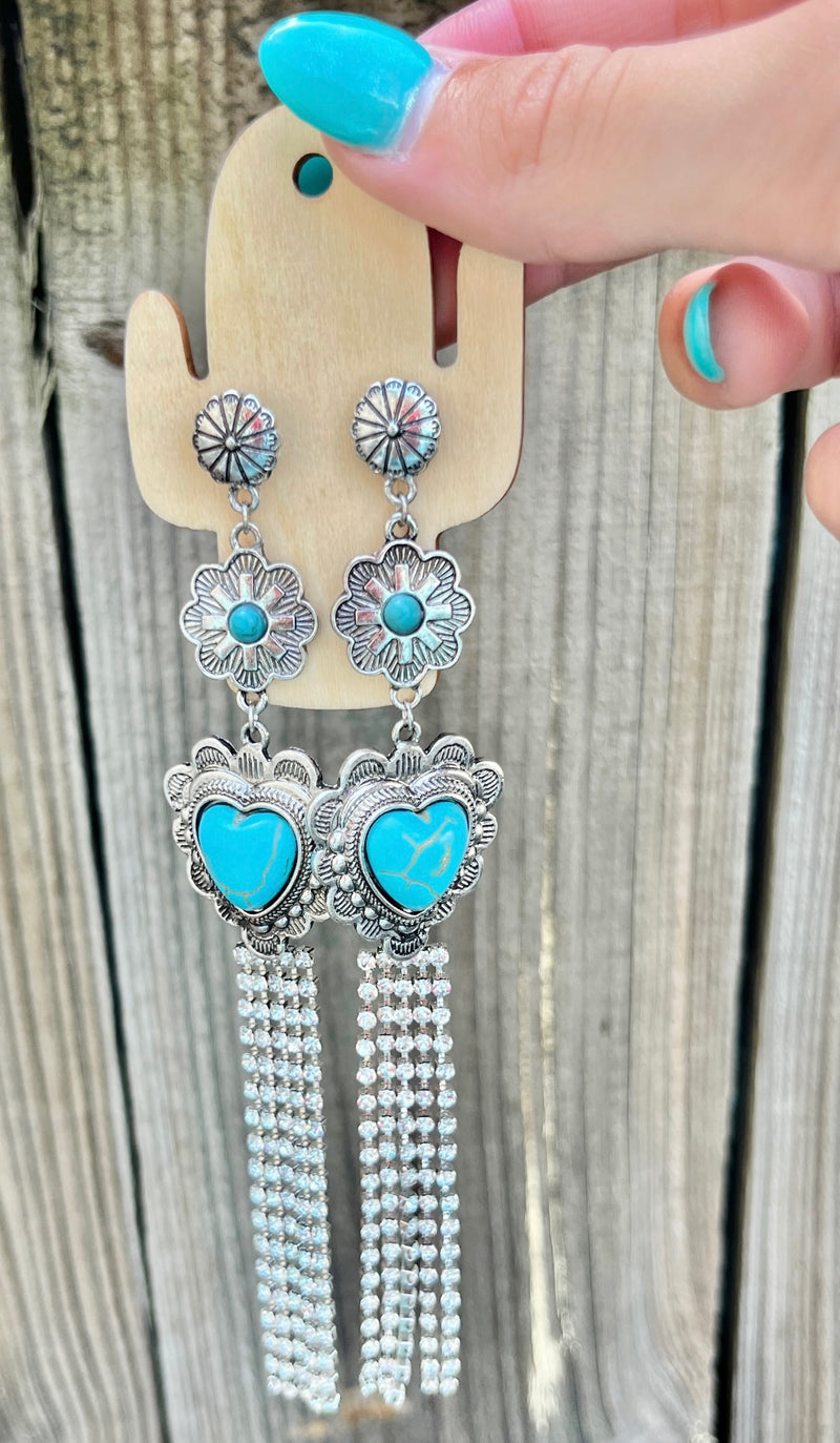 Waterfall Heart Earrings