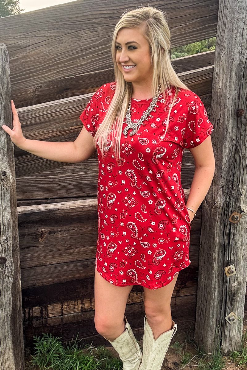 Bandana Babe - Red Dress