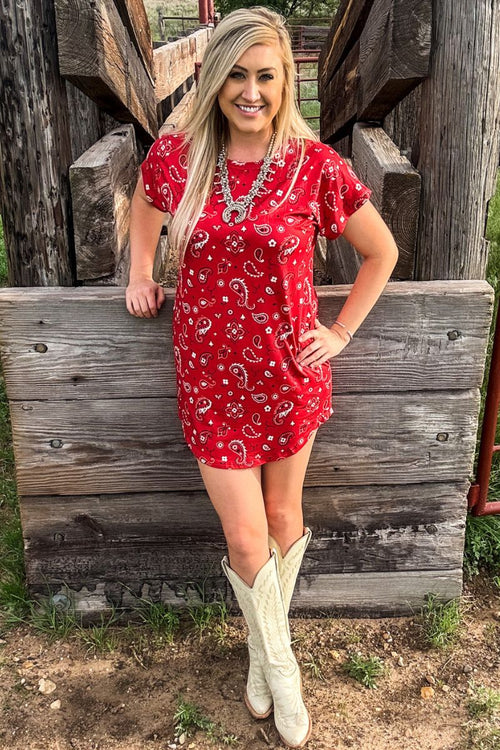 Bandana Babe - Red Dress