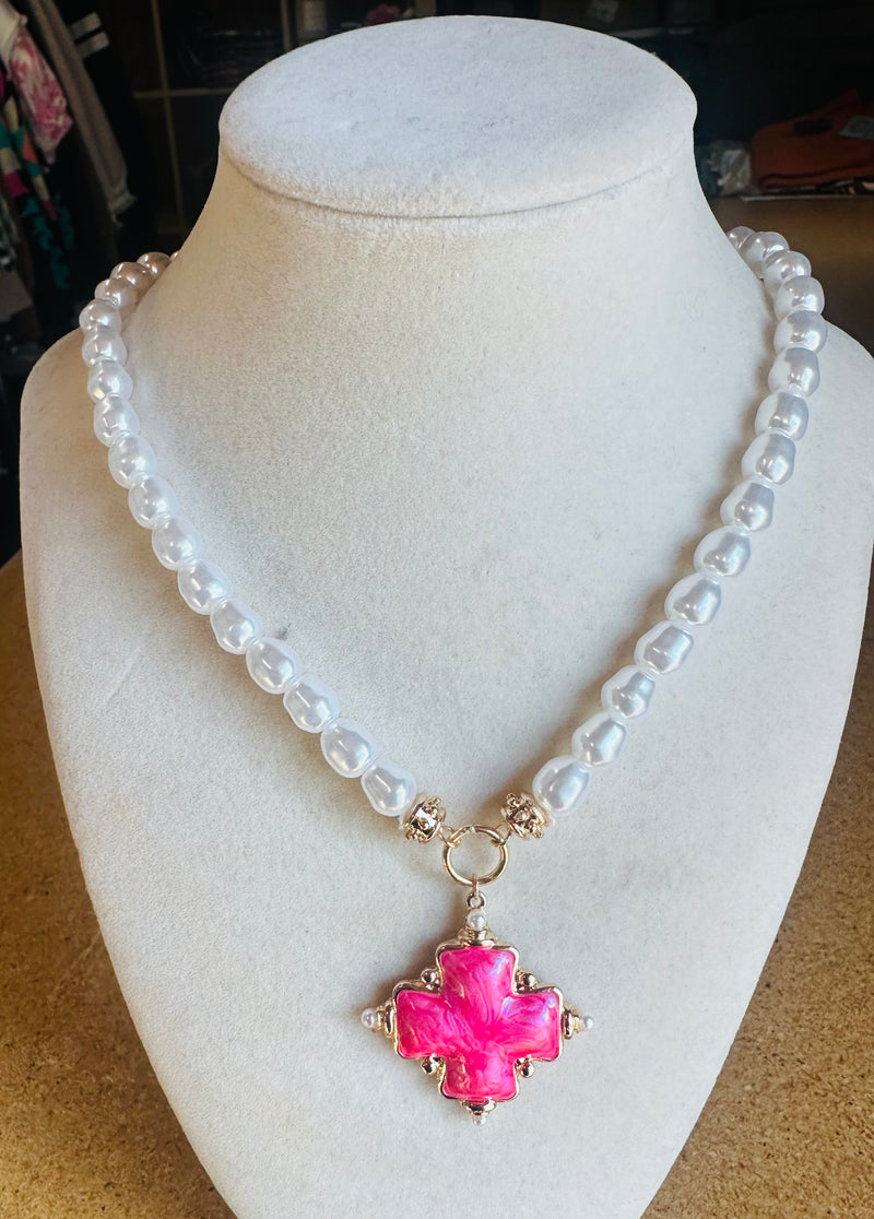Pink Pearl Necklace