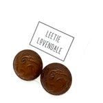 Holly Button Stud Earrings