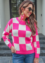 Paisley Checkered Sweater