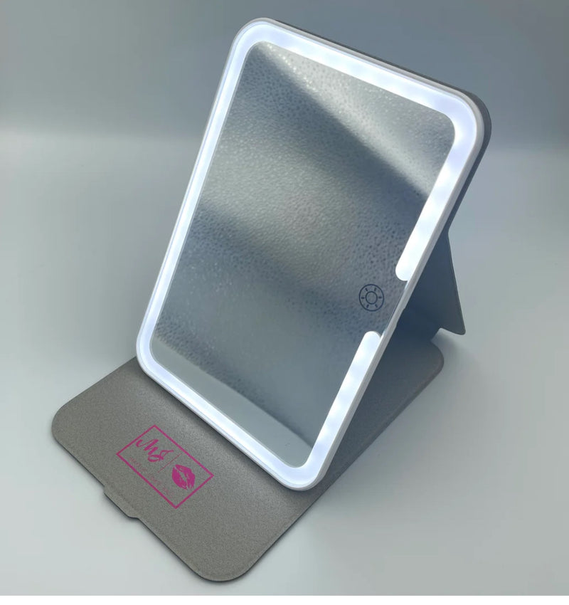 MJ Rechargeable LED Travel Mirror