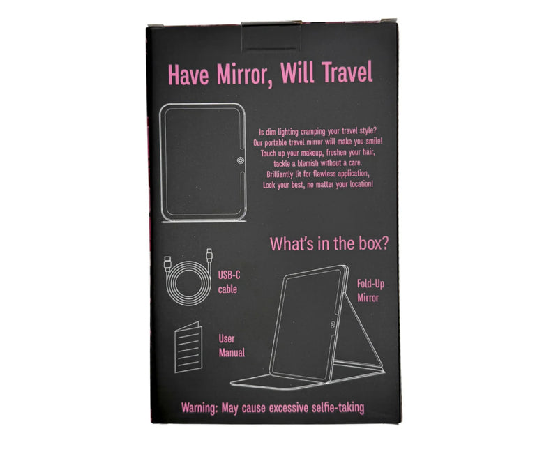 MJ Rechargeable LED Travel Mirror