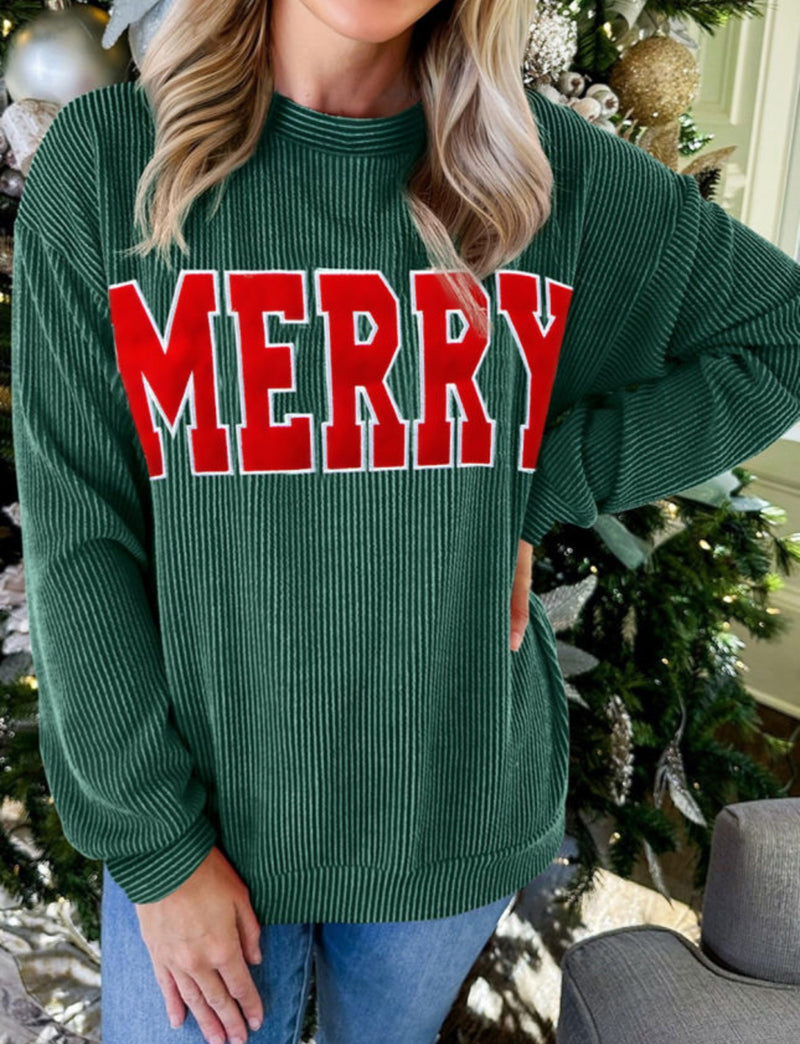 Merry Ribbed Top