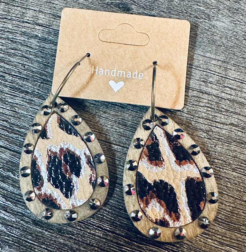 Metallic Leopard Earrings