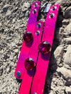 Pink Metallic Stone Leather Snap Bracelet
