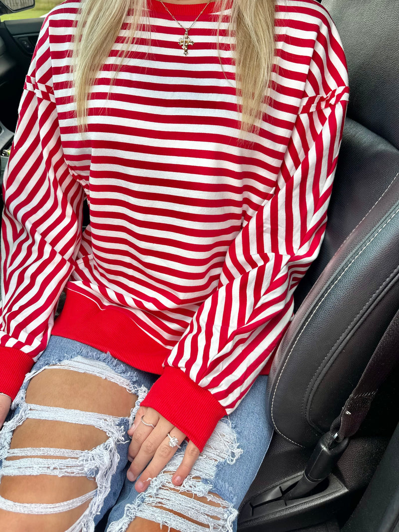 Full Of Spirits Stripe Top