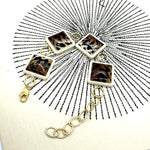 Leopard Square Stations Bracelet