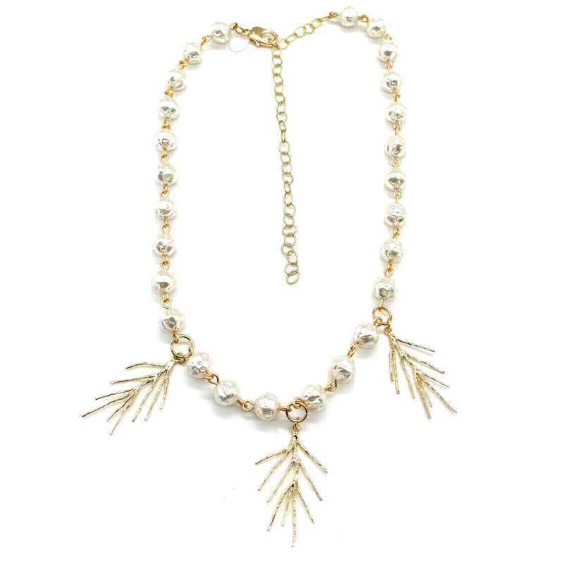 Winter Pine Pearl Necklace