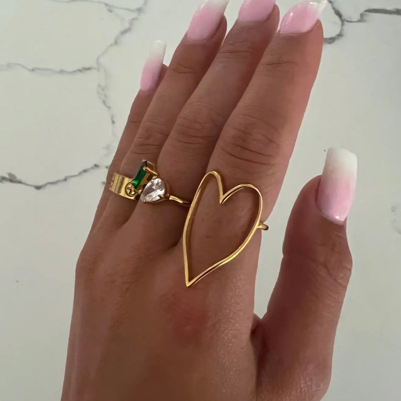 Gold Heart Ring