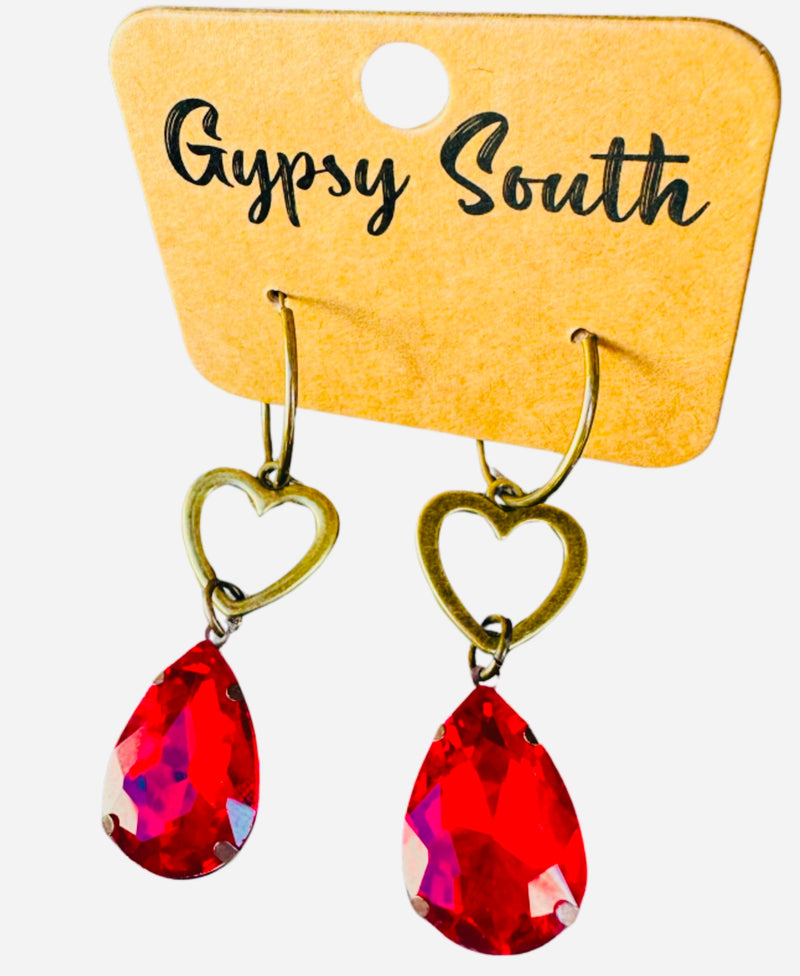 Heart Stone Earrings - Gypsy South