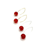 Red Berry Confetti RainDrop Earrings