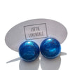 Lazerbeam Glitter Statemetn Stud Earrings