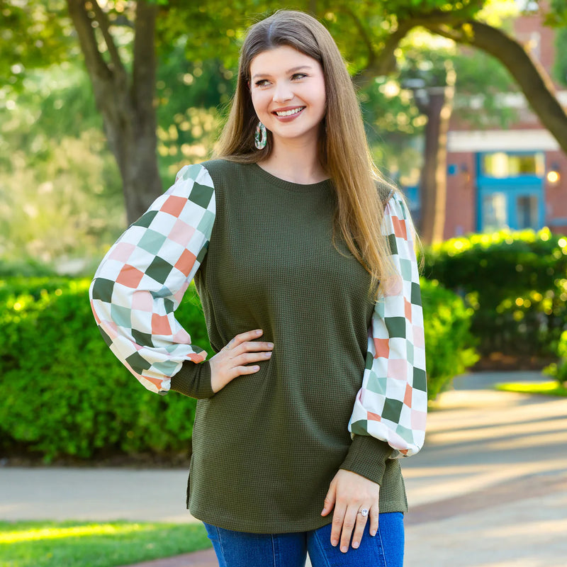 Patchwork Check Top