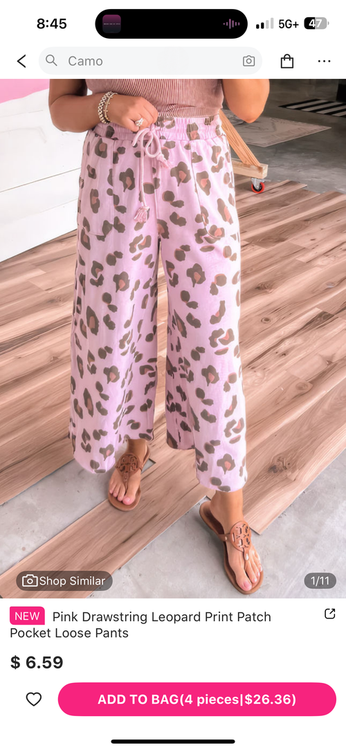 Pink Leopard Pants