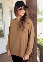 Beckham Corded Velvet Pullover - Neutral