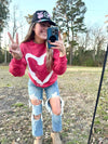 Graffiti Red Heart Sweatshirt