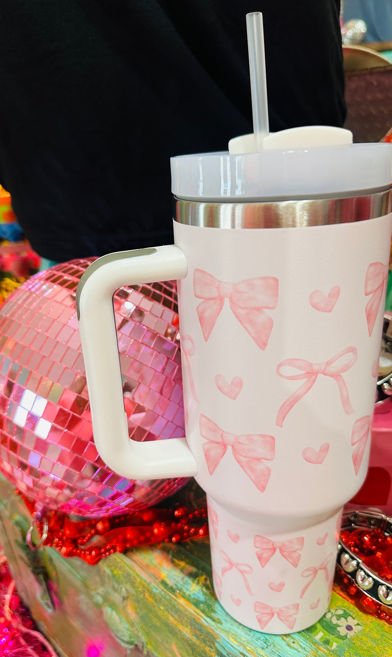 Pink Bow Tumbler