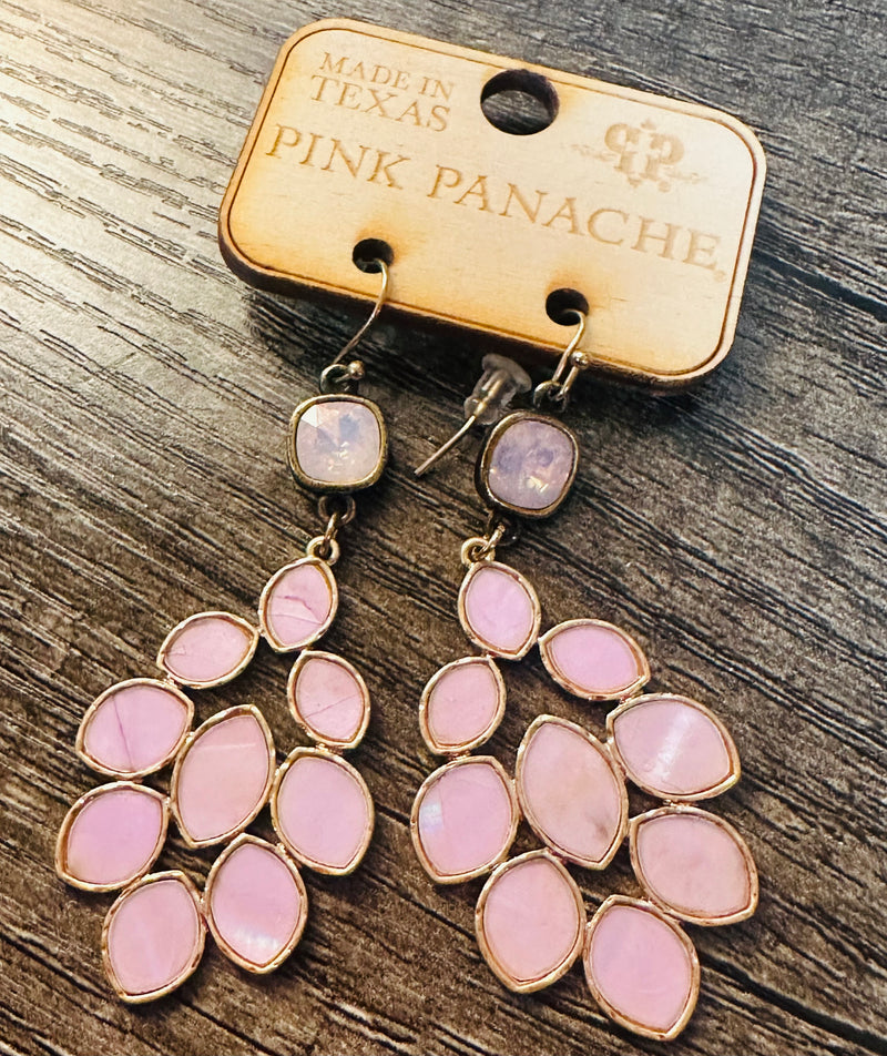 Pink Metallic Earrings