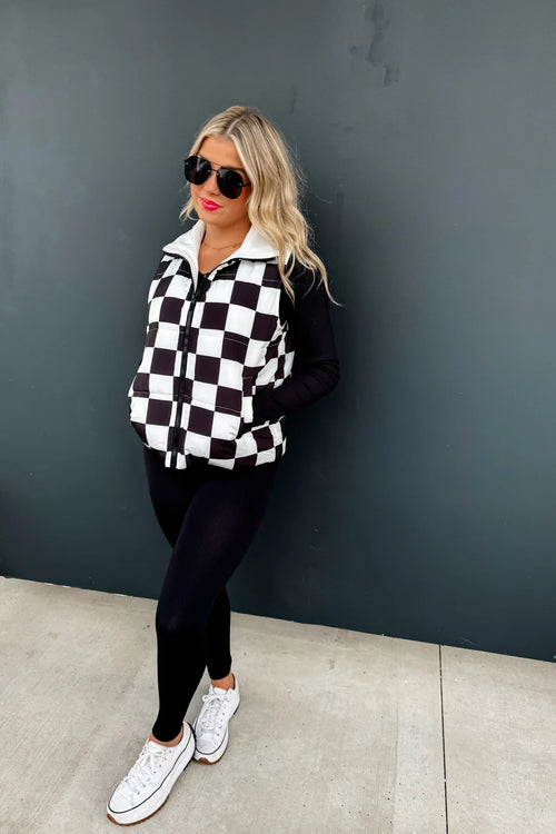 Checker Puffer Vest