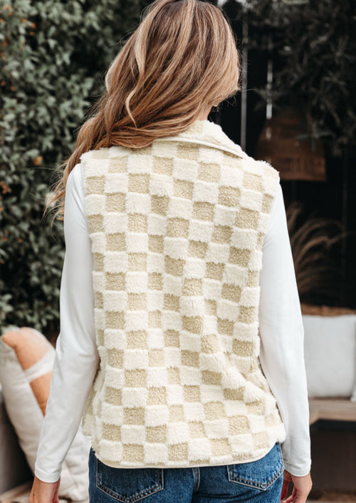 Sherpa Check Vest