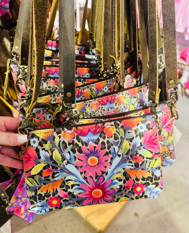 Leopard Floral Crossbody