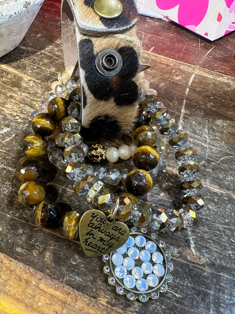 Hair On Hide Bracelet Set