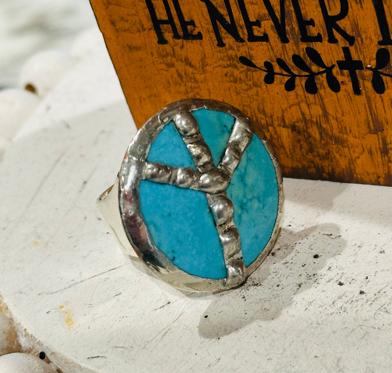 Turquoise Peace Ring