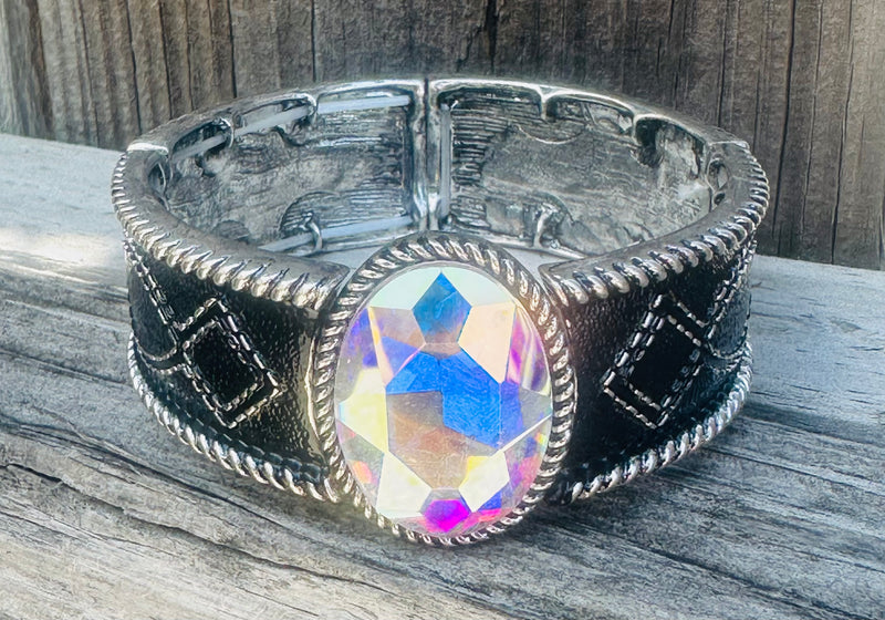 Black AB Stretch Bracelet