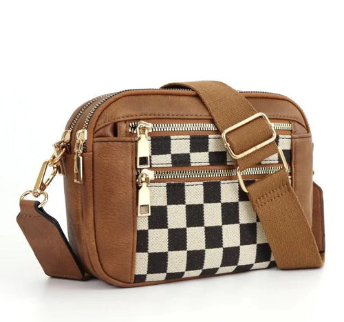 Checkmate Crossbody - Brown