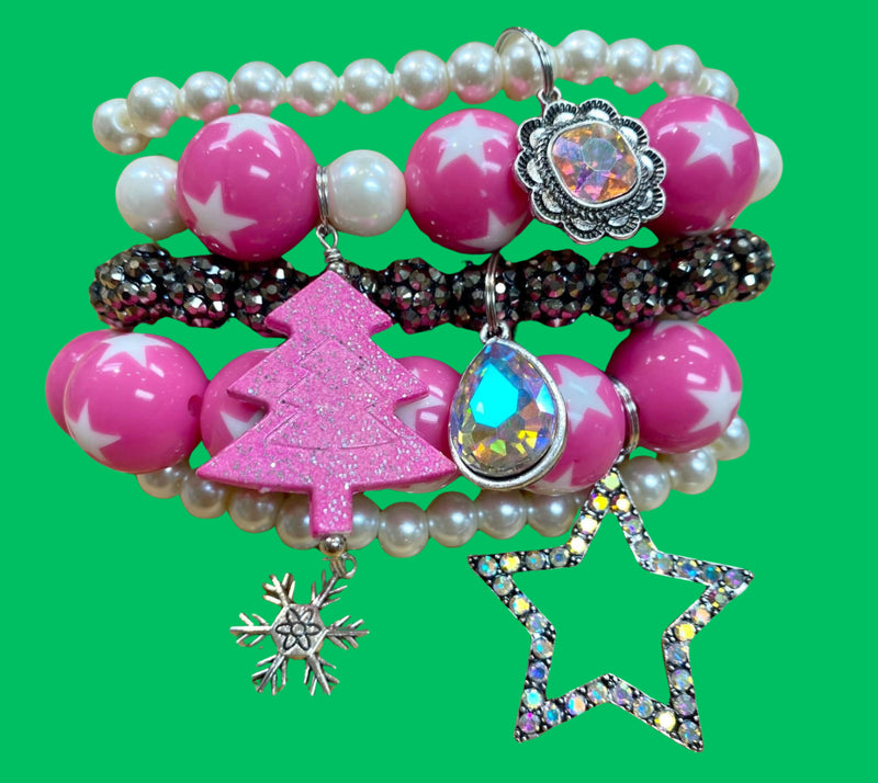 Pink Christmas Stack