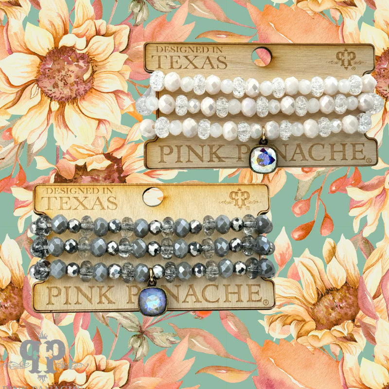 All About Crystals Bracelet Set - Pink Panache