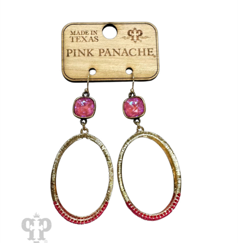 Pink & Gold Hoops - Pink Panache