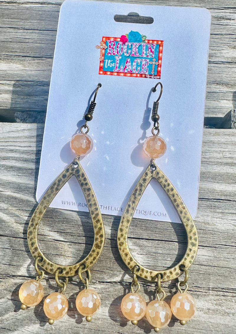 Taupe Dangle Earrings