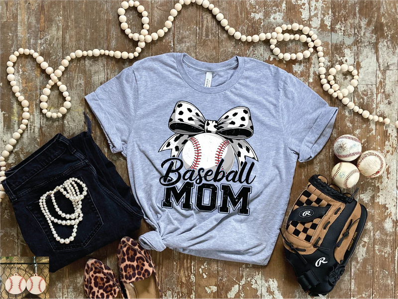 Baseball Mom Bow