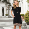 Pop Of Leopard Dress - Black