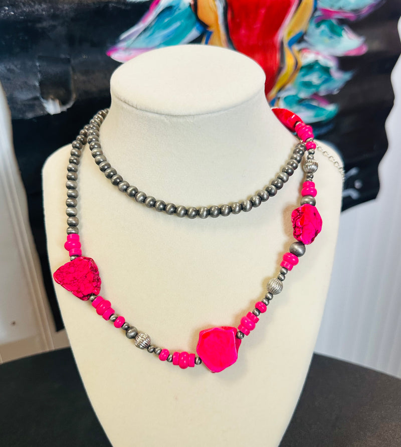 Rock Candy Necklace Pink