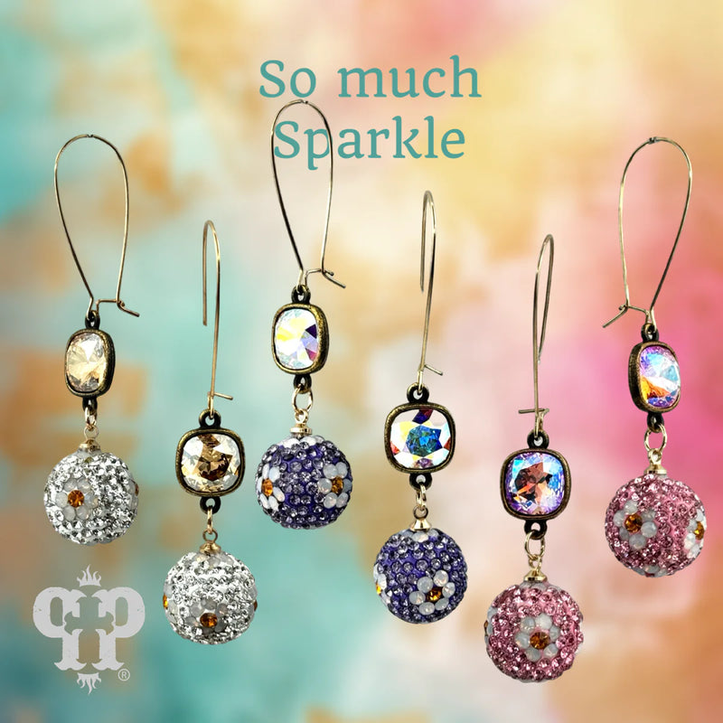 So Much Sparkle Earrings - Pink Panache