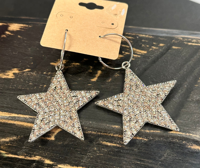 Rhinestone Star Earrings