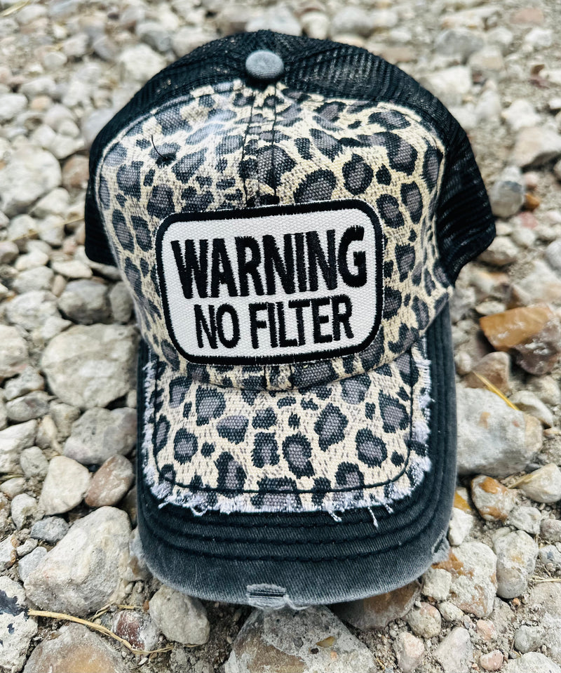 Warning No Filter Hat