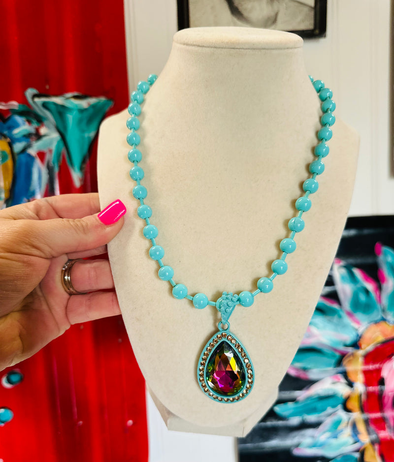 Turquoise Volcano Necklace