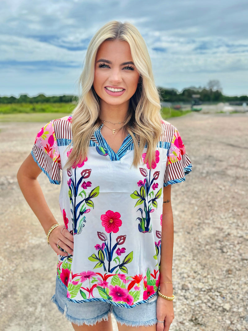 Just Laying Low Floral Top