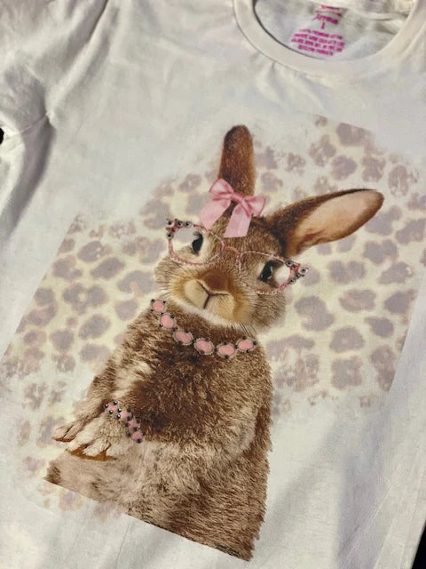 Rhinestone Leopard Bunny